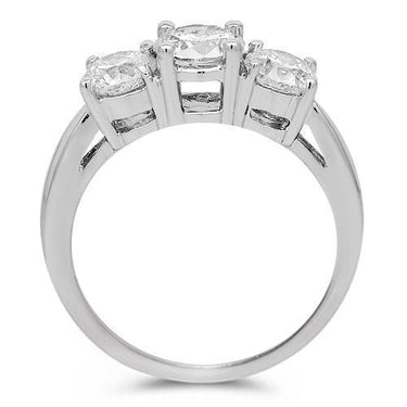 14K White Gold Three Stone Diamond Engagement Ring 1.75 Ctw